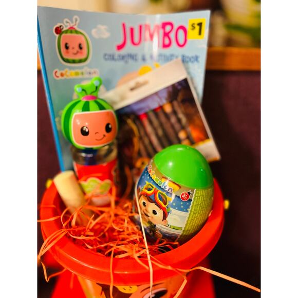 Cocomelon Easter, bundle Sand Pail with jumbo coloring book 7 piece pack and go - Picture 7 of 10